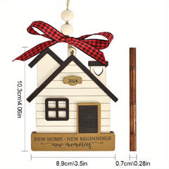 Wooden Year Beginning Hanging Decoration Christmas Pendant Outdoor Game Party