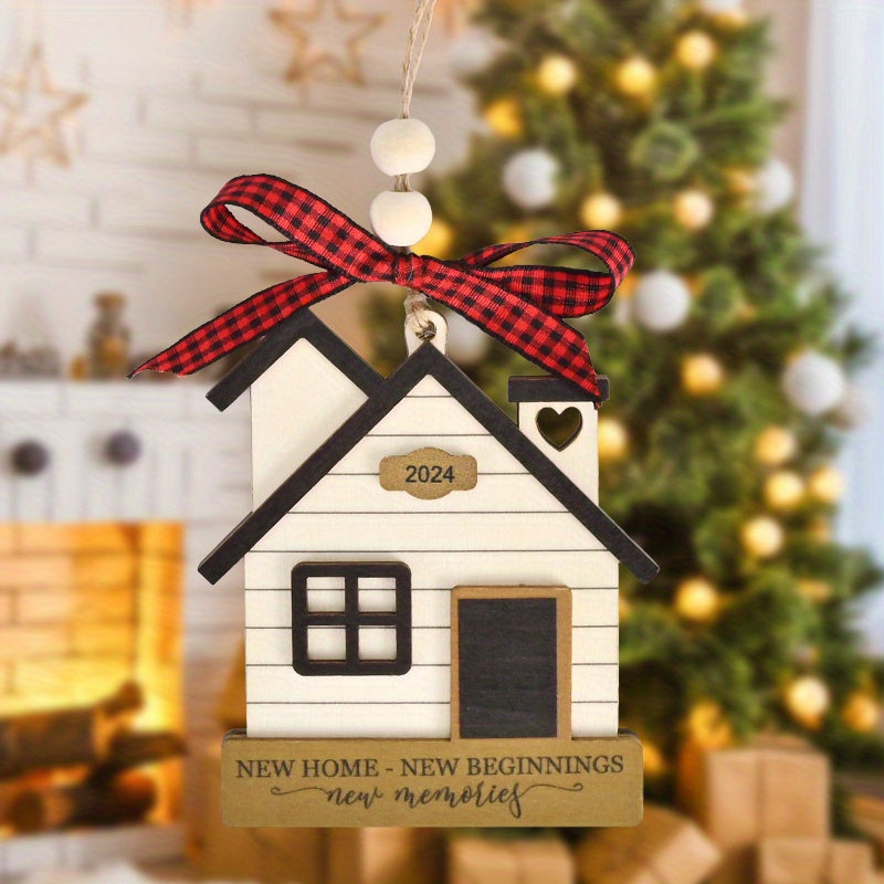 Wooden Year Beginning Hanging Decoration Christmas Pendant Outdoor Game Party