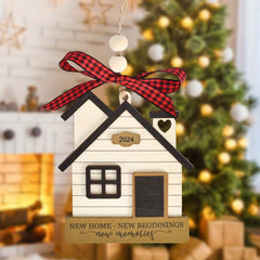 Wooden Year Beginning Hanging Decoration Christmas Pendant Outdoor Game Party