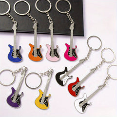 Metal Guitar Keychain Bag Purse Ornament