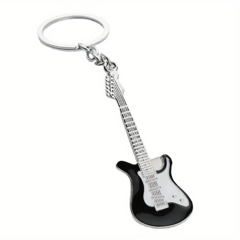 Metal Guitar Keychain Bag Purse Ornament