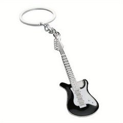 Metal Guitar Keychain Bag Purse Ornament