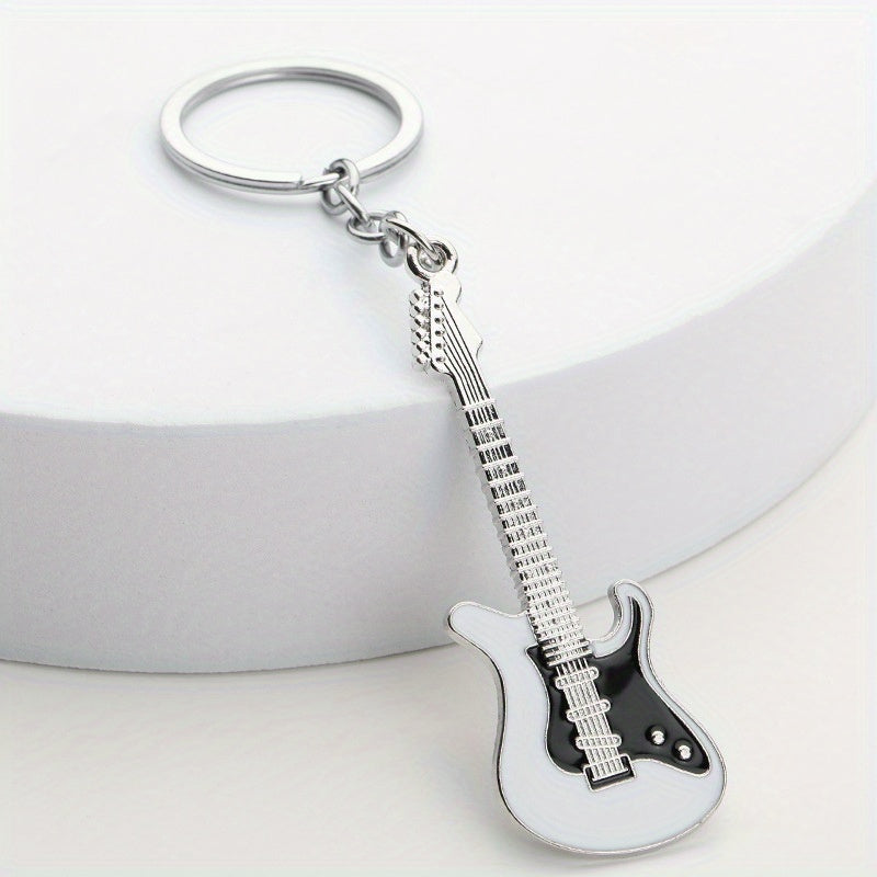 Metal Guitar Keychain Bag Purse Ornament