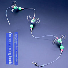 Anti Bite String Hook Squid Hook Luminous Beads Fishing Tackle