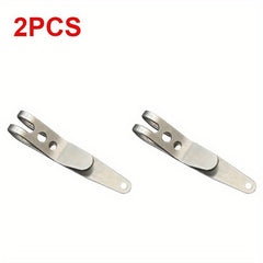 2pcs Stainless Steel Metal Clip Bag Waist Belt Hanging Clip