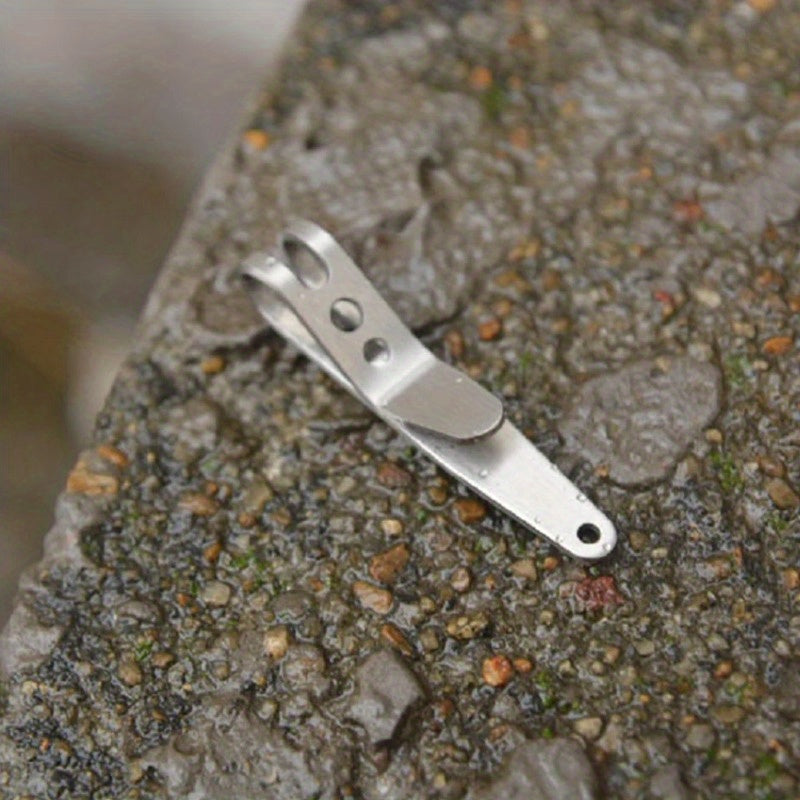2pcs Stainless Steel Metal Clip Bag Waist Belt Hanging Clip