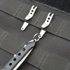 2pcs Stainless Steel Metal Clip Bag Waist Belt Hanging Clip