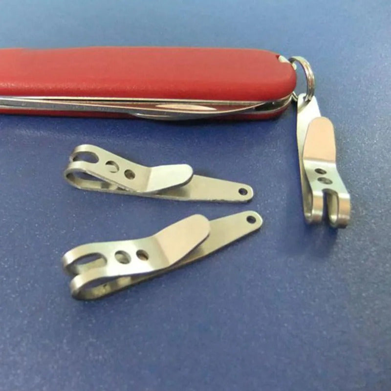 2pcs Stainless Steel Metal Clip Bag Waist Belt Hanging Clip