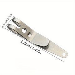 2pcs Stainless Steel Metal Clip Bag Waist Belt Hanging Clip