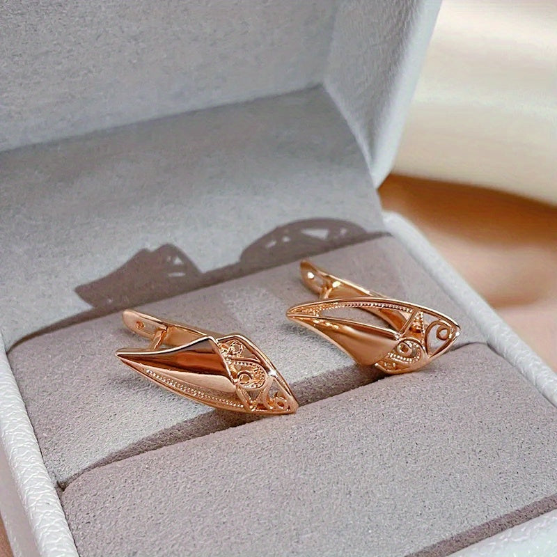 Vintage Geometric Earrings Golden Women's Daily Party Jewelry