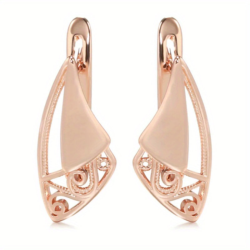 Vintage Geometric Earrings Golden Women's Daily Party Jewelry