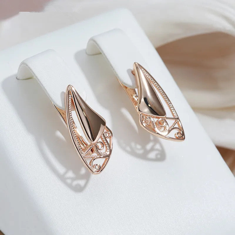 Vintage Geometric Earrings Golden Women's Daily Party Jewelry
