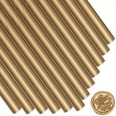 12pcs Metallic Golden Sealing Wax Sticks for Wax Seal Stamp