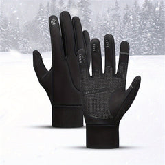 Windproof Men's Outdoor Gloves Screen Touchable Thickened Warm Gloves