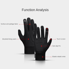 Windproof Men's Outdoor Gloves Screen Touchable Thickened Warm Gloves