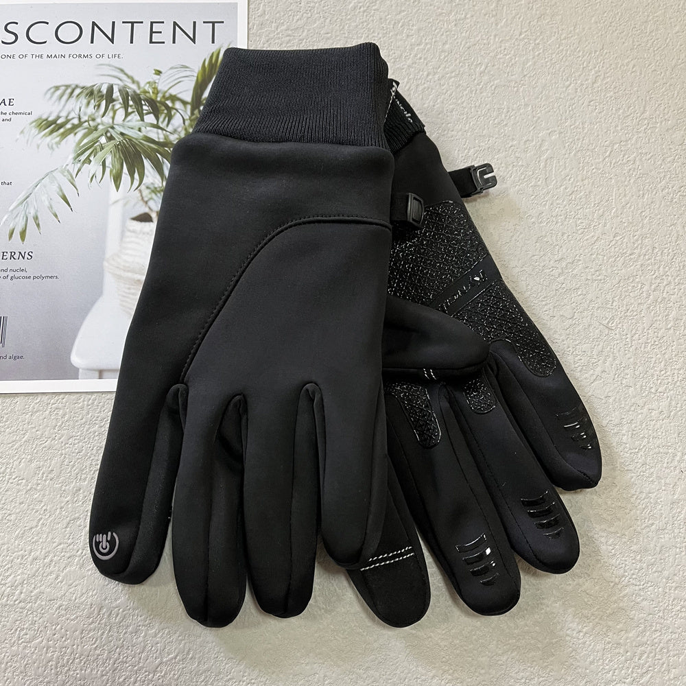 Windproof Men's Outdoor Gloves Screen Touchable Thickened Warm Gloves