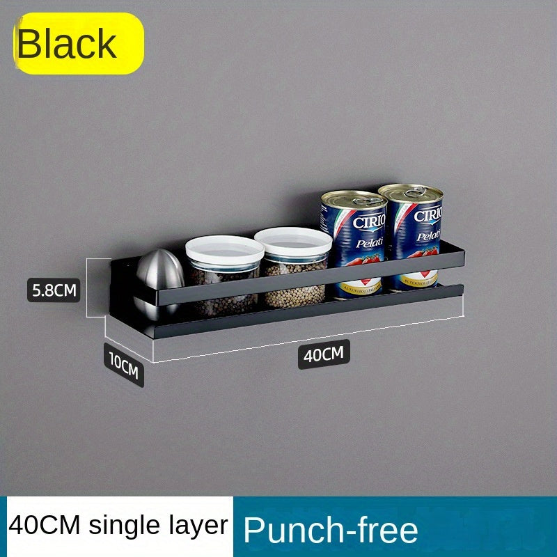 1pc Stainless Steel Storage Rack Thickened Kitchen Bathroom Organizer