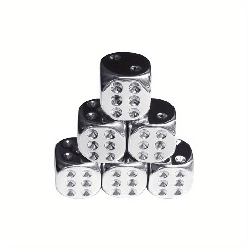 10pcs Golden & Silvery Rounded Acrylic Dices for Bar & KTV
