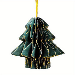 Mini Christmas Tree Honeycomb Ball Hanging Ornament