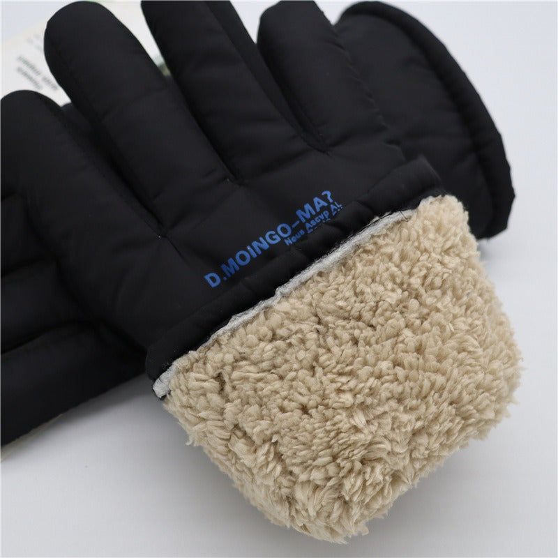 Men's Windproof Skiing Gloves Winter Plush Cycling Gloves