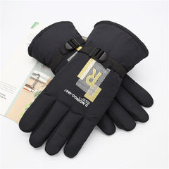 Men's Windproof Skiing Gloves Winter Plush Cycling Gloves