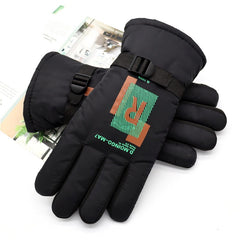 Men's Windproof Skiing Gloves Winter Plush Cycling Gloves