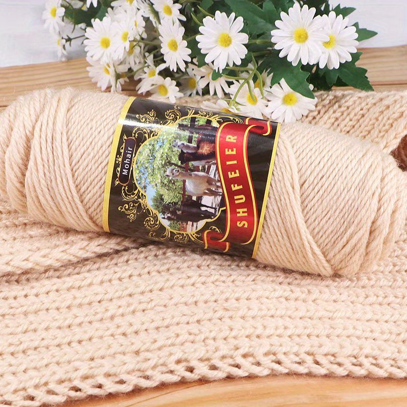 1pc Thick Wool Stick Needle Thread 40m Long Acrylic 70 Wool 30 Wool Alpaca 100g