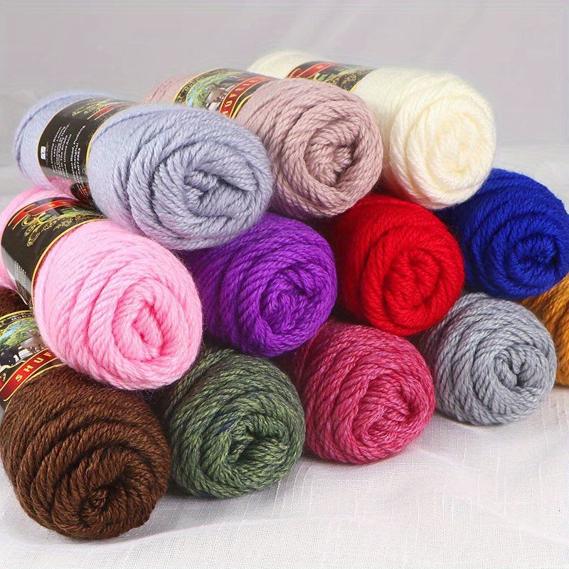 1pc Thick Wool Stick Needle Thread 40m Long Acrylic 70 Wool 30 Wool Alpaca 100g