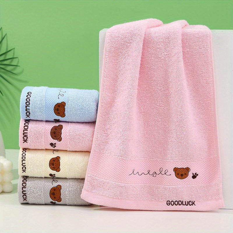 Cotton Embroidered Cartoon Towel 25x9.84inch