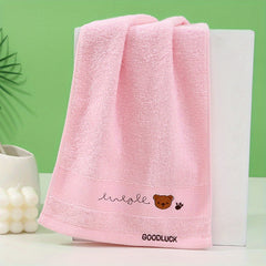 Cotton Embroidered Cartoon Towel 25x9.84inch