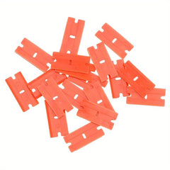 100pcs Double Edge Plastic Razor Blades Label Cleaning Razor Glue Remover