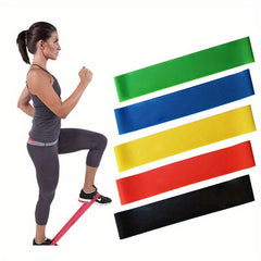 5pcs Yoga Stretching Bands - 5 Resistance Levels Fitness Bands