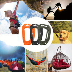 5pcs Portable Keychain Buckle For Backpack Bag Outdoor Hiking Sports