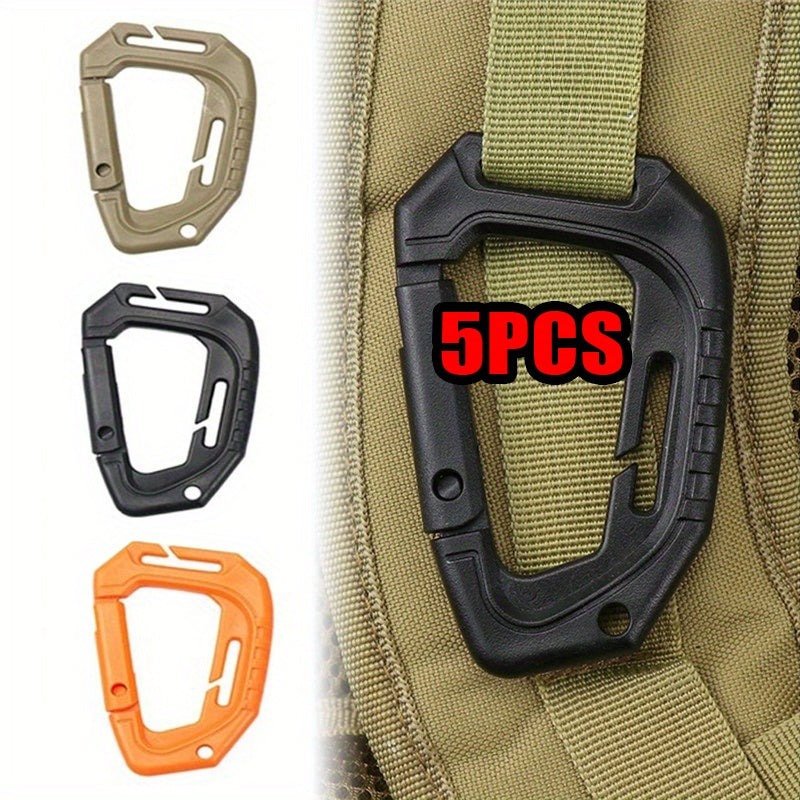 5pcs Portable Keychain Buckle For Backpack Bag Outdoor Hiking Sports