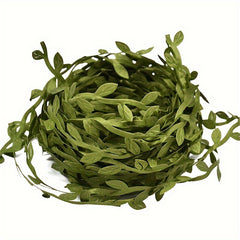 10M Artificial Vines Leaves Trim Ribbon for Home Wedding Decor