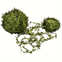 10M Artificial Vines Leaves Trim Ribbon for Home Wedding Decor