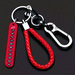Anti Lost Keychain Pendant Phone Number Strip Outdoor Camping Hiking