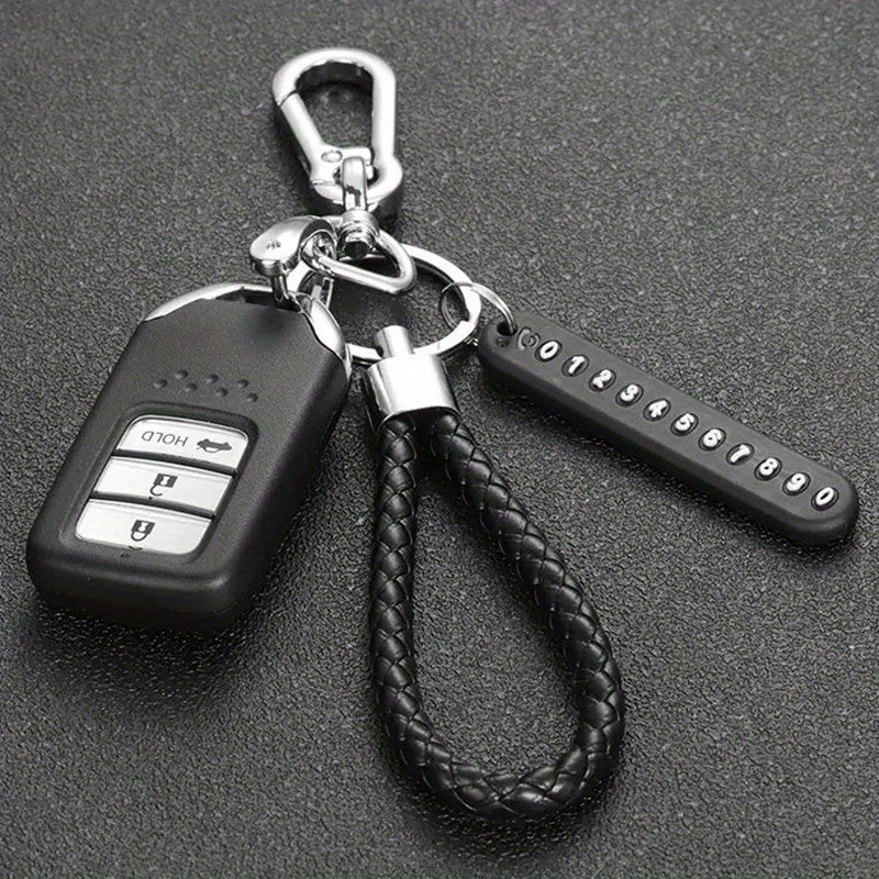 Anti Lost Keychain Pendant Phone Number Strip Outdoor Camping Hiking