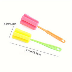 Kitchen Cleaning Sponge Brushes For Bottles, Mugs - Random Colors