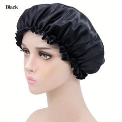Soft Elastic Satin Bonnet Silky Hair Bonnet Comfortable Night Caps