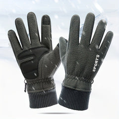 Winter Fleece Warm Gloves Windproof Non-slip Cycling Motorcycle Touch Screen