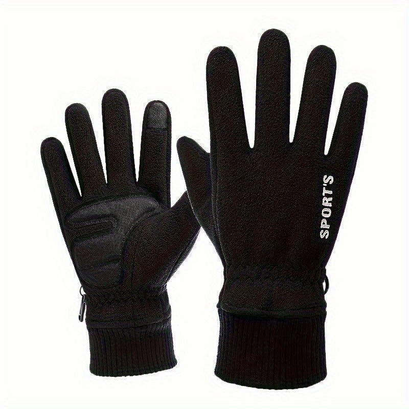 Winter Fleece Warm Gloves Windproof Non-slip Cycling Motorcycle Touch Screen