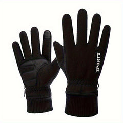 Winter Fleece Warm Gloves Windproof Non-slip Cycling Motorcycle Touch Screen