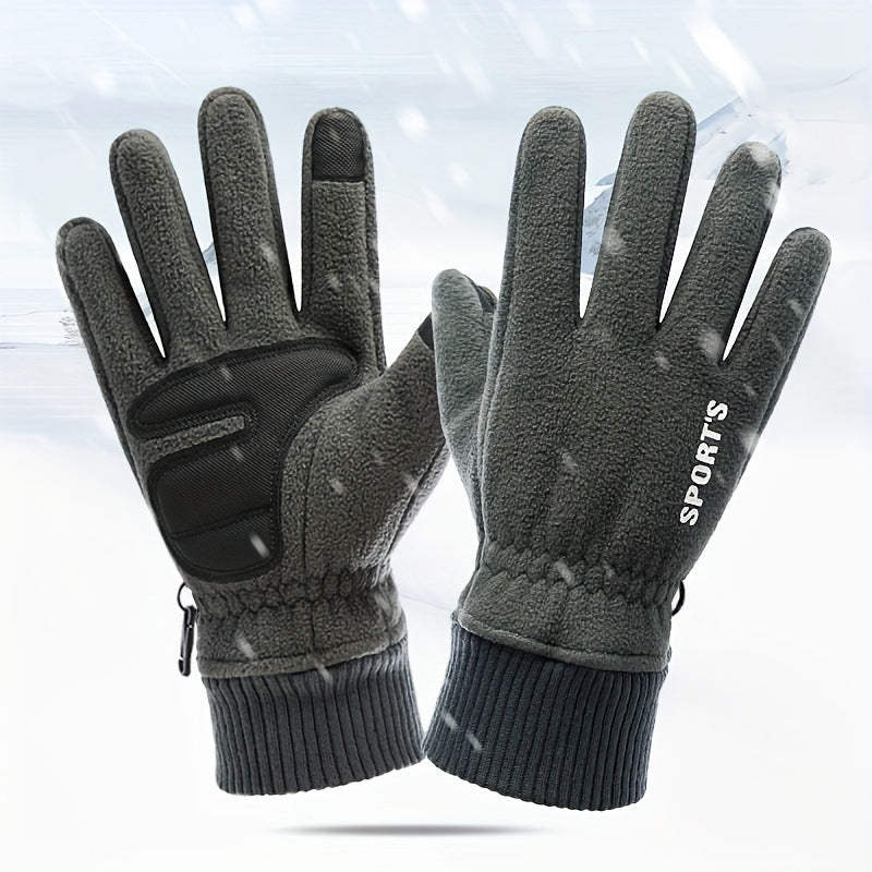 Winter Fleece Warm Gloves Windproof Non-slip Cycling Motorcycle Touch Screen