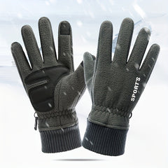 Winter Fleece Warm Gloves Windproof Non-slip Cycling Motorcycle Touch Screen