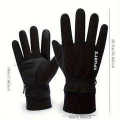 Winter Fleece Warm Gloves Windproof Non-slip Cycling Motorcycle Touch Screen