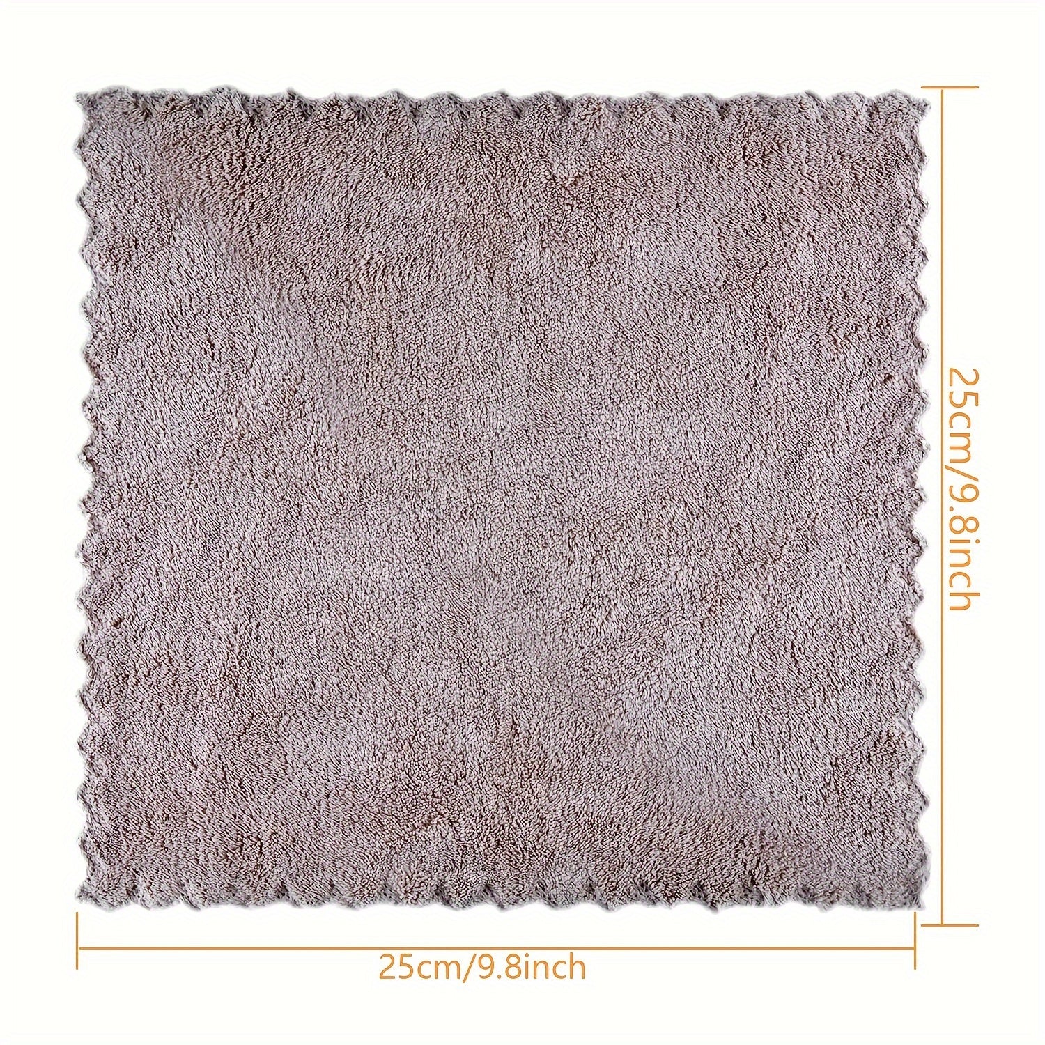 5pcs Soft & Absorbent Microfiber Coral Fleece Washcloths Towel for Face Hands