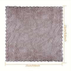 5pcs Soft & Absorbent Microfiber Coral Fleece Washcloths Towel for Face Hands