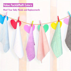 5pcs Soft & Absorbent Microfiber Coral Fleece Washcloths Towel for Face Hands