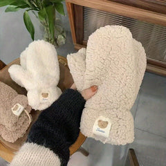 Autumn Winter Velvet Gloves Riding Velvet Warm Gloves